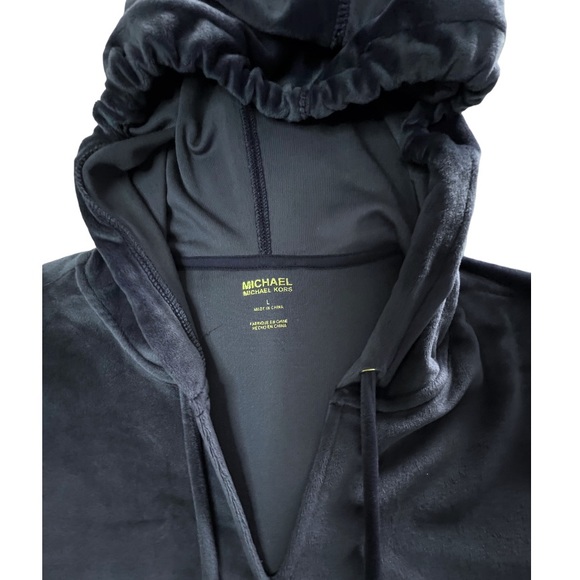 Michael Kors Hooded Velvet Sweatshirt with Pockets Size L – New - Picture 7 of 10